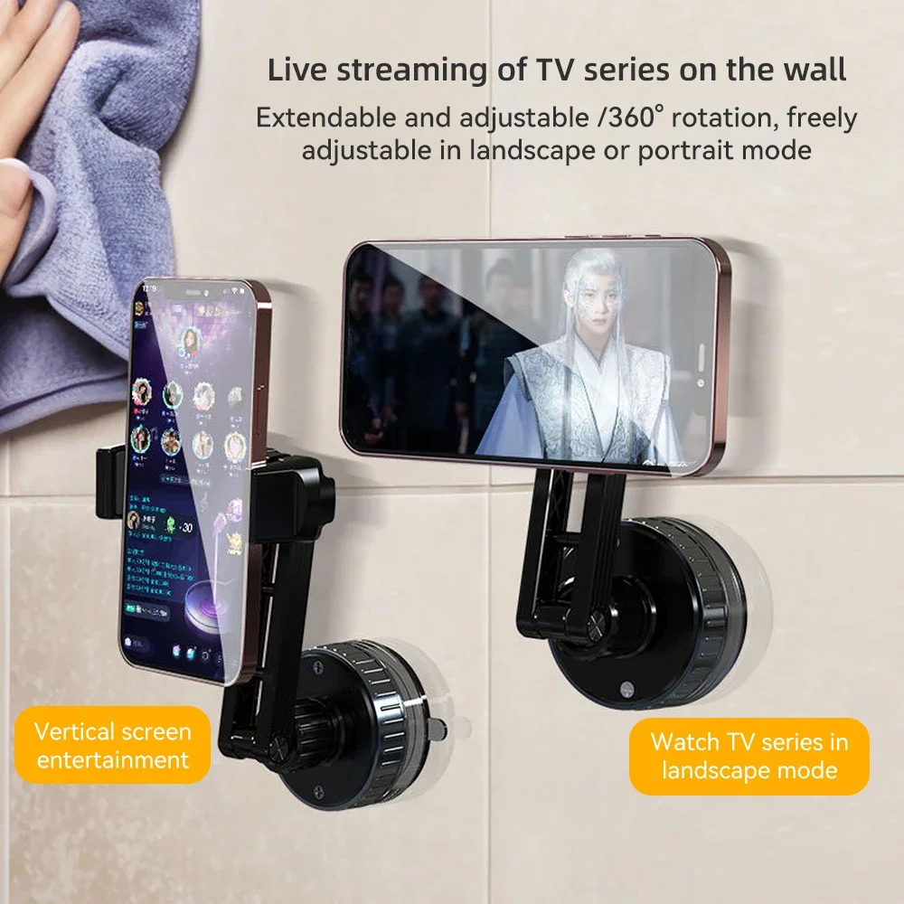 حامل هاتف محمول مغناطيسي، كوب شفط لسطح المكتب للسيارة، شفط مكنسة كهربائية لاصقة خلفية، قوي 360 درجة متعدد الوظائف #3