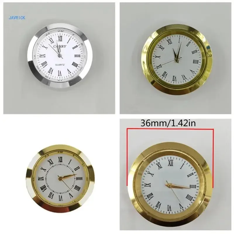 Clock Movement Round Clocks for Head Insert Clock Craft for Women Men Wearing Watch Replacement Part Supp