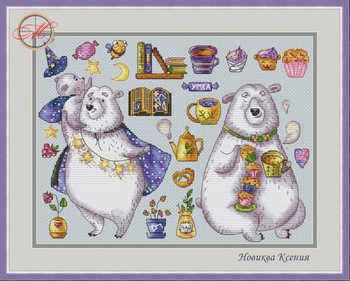 Cross Stitch Set Counted Cross Stitch Set,  Cross Stitch Kit  28ct 11ct 14ct 32ct Metallic aida  Fa Mo Xiong Family 38-31