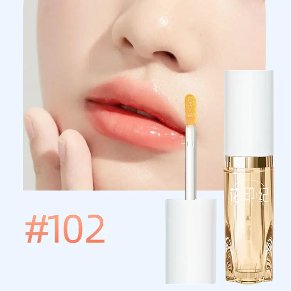 คริสตัลเยลลี่โปร่งใสดอกไม้ลิปสติก Thermostatic Lip Moisturizing LIPS Balm เครื่องสําอาง Smooth เปลี่ยนสี R9E5