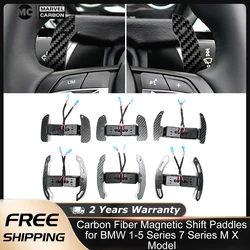 Shifters magnéticos de fibra de carbono para BMW F10 F06 F07 G20 G30 F18 F12 F13 F20 F22 F30 F31 F32 F34 F36 2 3 4 5 6 7 Series