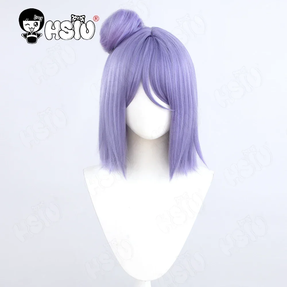 2025 할로윈 HSIU-페루케 코스프레 합성 보라색, 짧은 머리, 내열도, 보닛, 애니메이션, 코난, 40cm
