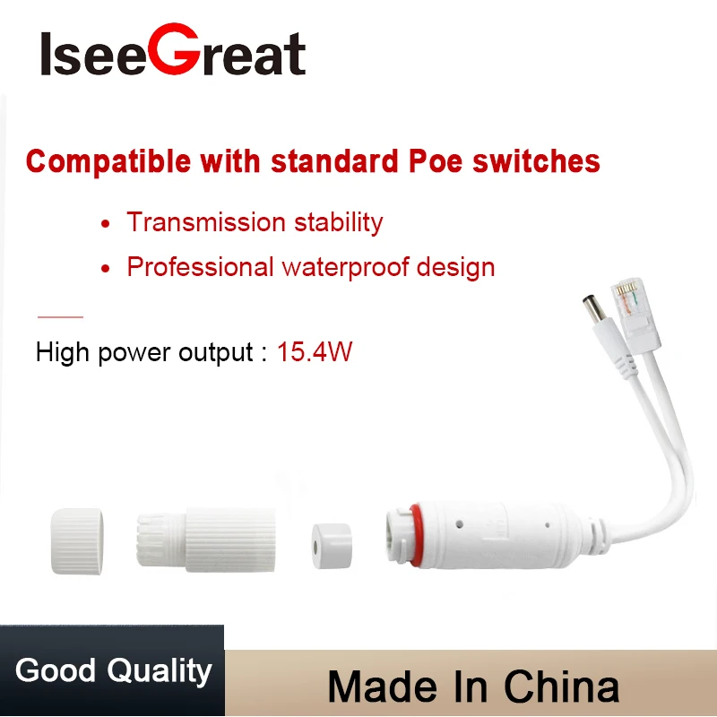 10 Chiếc POE Spliter Waterprrof Có Video Balun + Bộ Chuyển Đổi Nguồn Điện Cáp Cung Cấp Mô Đun Kiêm Bật Lửa 48V Sang 12V dùng Cho Camera IP Bộ Mở Rộng