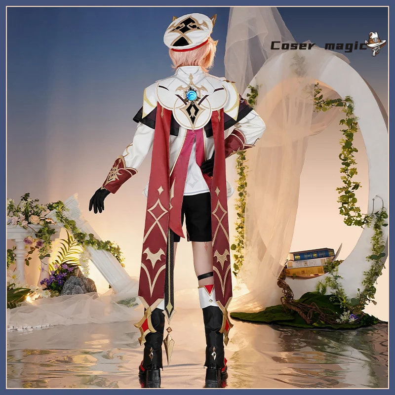 Genshin Impact Dahlia 코스프레 의상 새로운 스킨 유니폼 모자 고스 뱀파이어 Heterochromia Boy Mondstadt 할로윈 여성용 남성용
