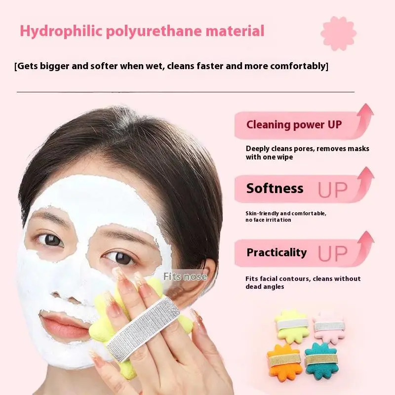 Almohadillas de esponja para limpieza Facial, exfoliante de limpieza profunda, removedor de maquillaje, masaje de SPA Facial, almohadillas de eliminación cosmética, herramientas de lavado de cara suave