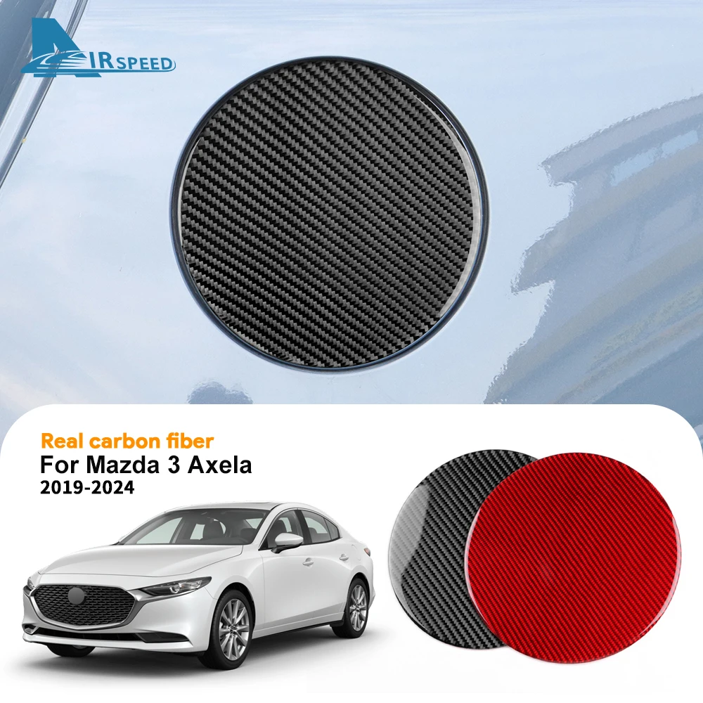 

Real Soft Carbon Fiber Sticker For Mazda 3 Axela 2019 2020 2021 2022 2023 2024 2025 LHD RHD Car Fuel Tank Cap Trim Accessories