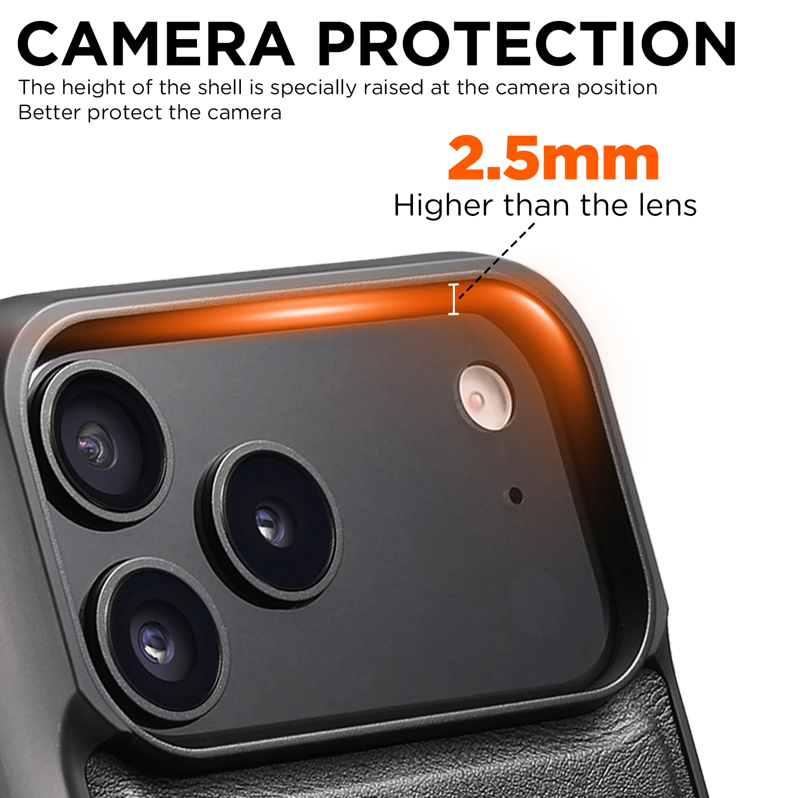 SUTENI Mattierte Kunstleder-Handyhülle mit Magnet und kabelloser Ladefunktion für iPhone 18 Pro Max 17 Air 16 Plus 15 14 13 12 – Detail 5