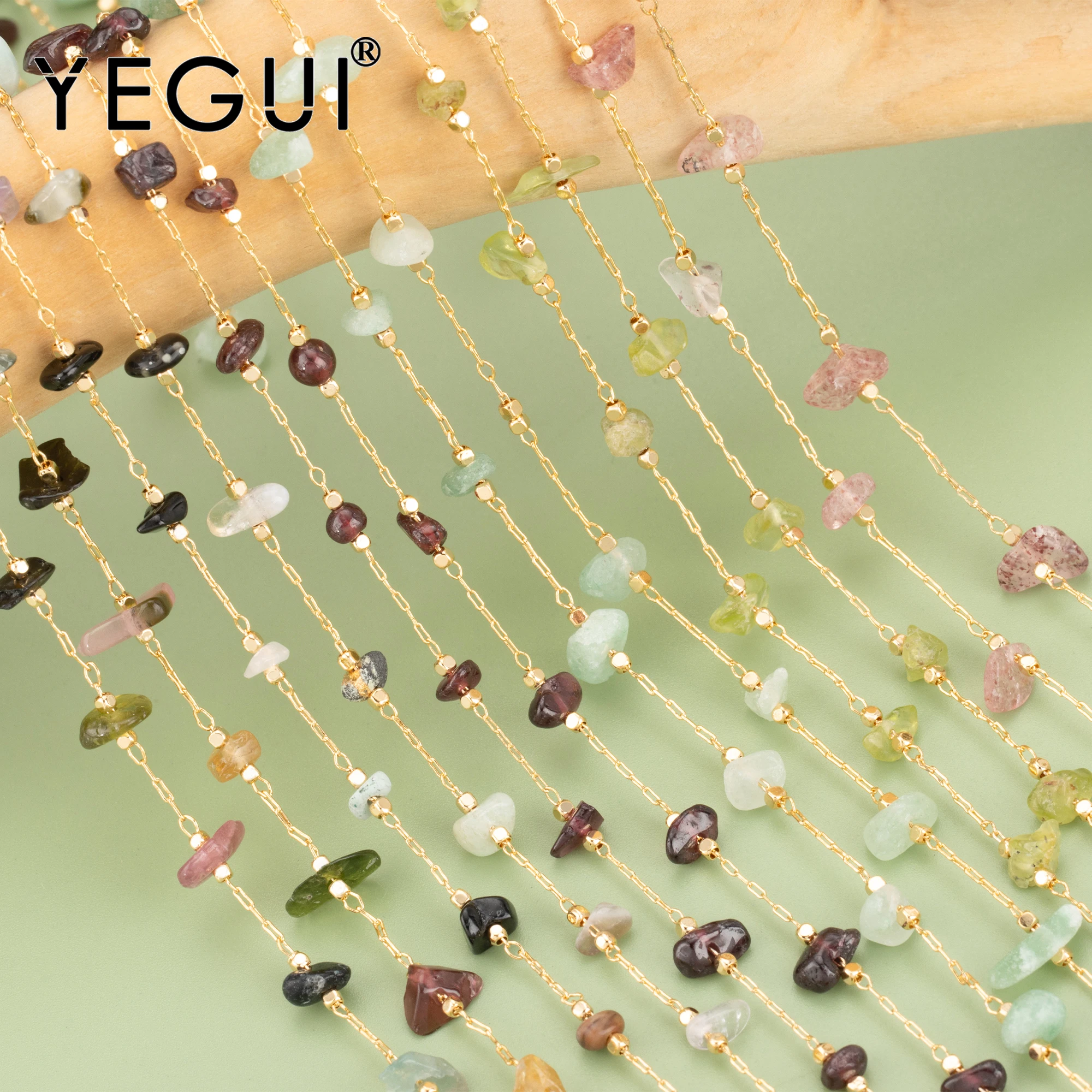 

YEGUI C289,diy chain,pass REACH,nickel free,18k gold plated,copper,natural stone,jewelry making,diy bracelet necklace,1m/lot