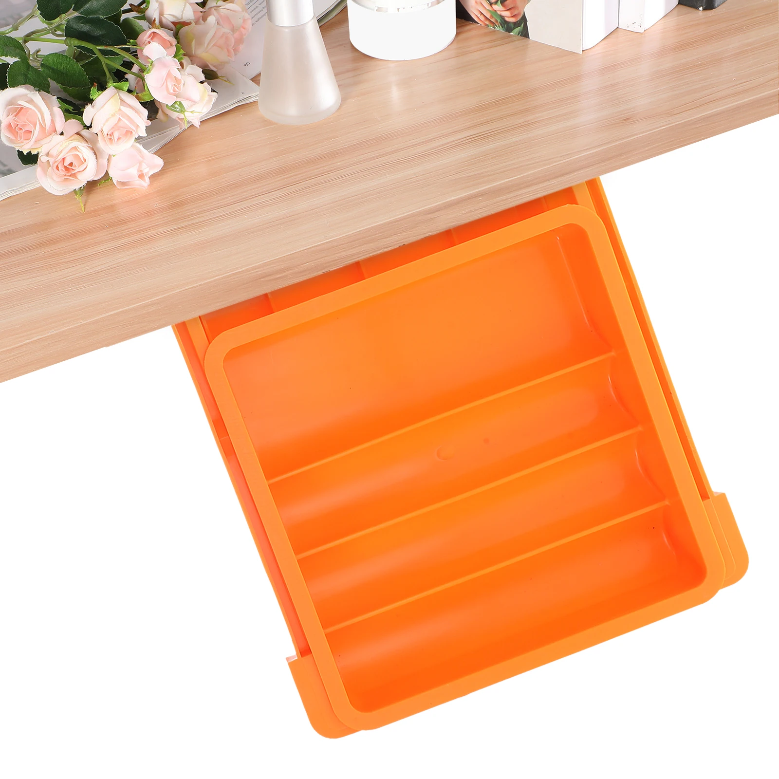 Large Capacity Under Table Drawer Storage Box Three Layer Desktop Organizer for Crafts Tools Office Home Use Drawer Storage Box