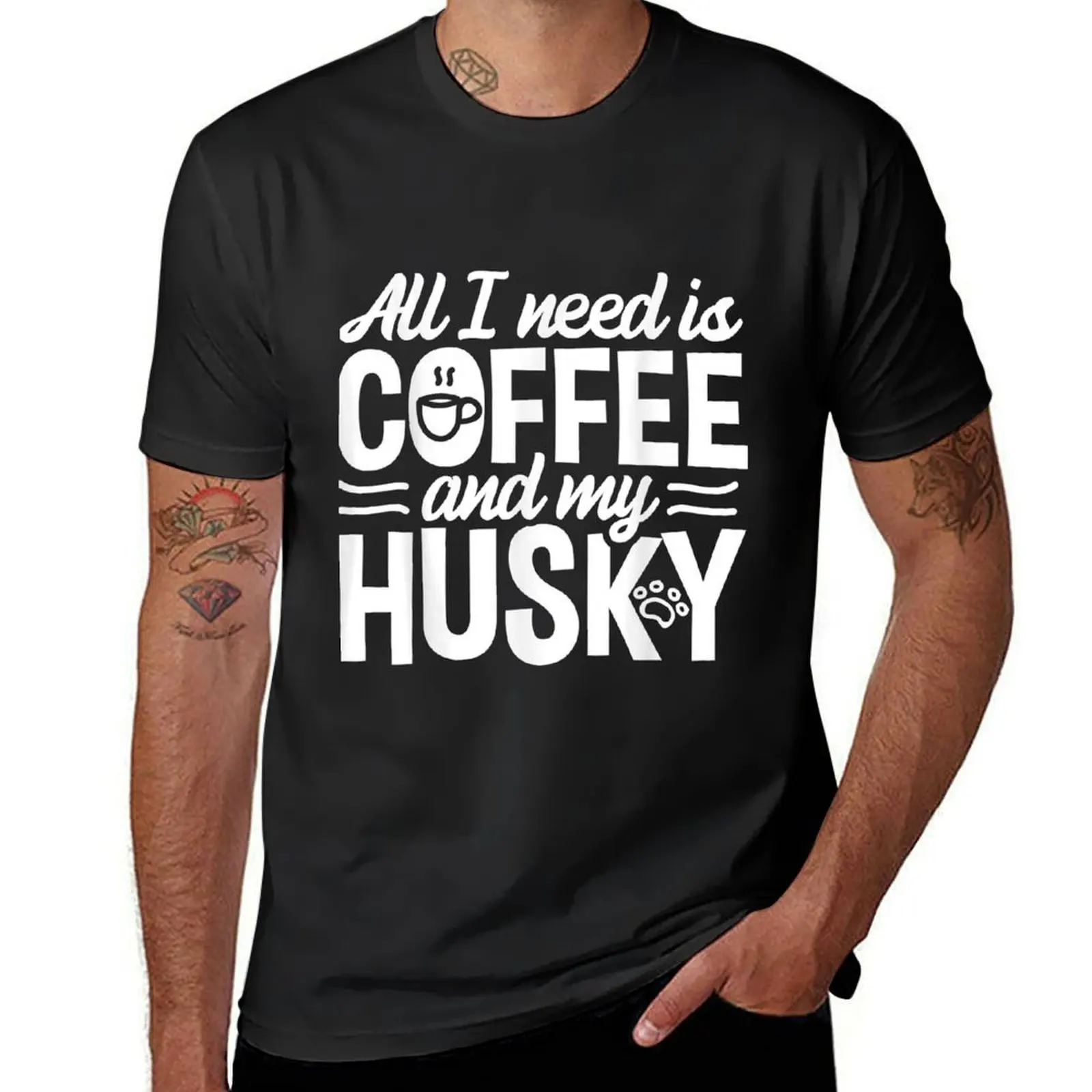 Siberian Husky T-Shirt Aesthetic clothing quick-drying vintage oversizeds plain black t shirts men