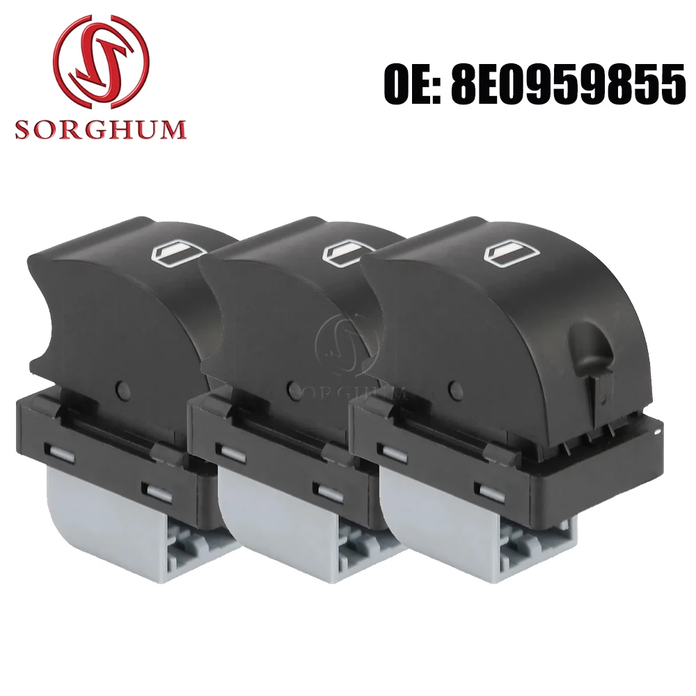 SORGHUM-interruptor de ventana de pasajero eléctrico, Control de un solo botón 8E0959855 para Audi A4 B6 B7 RS4 Sedan R8 para TT para Seat Exeo