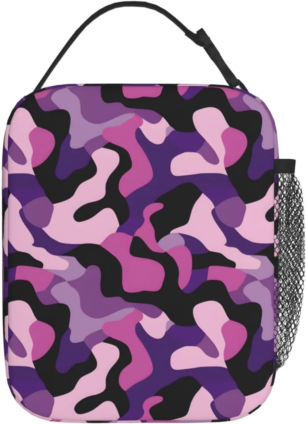 Insulated Lunch Box for Kids Boys Girls Pink and Purple Camouflage Lunch Box
