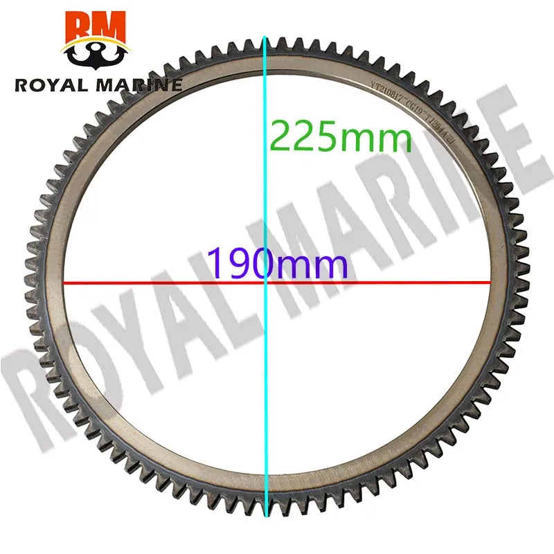 

66T-85550-00 Flywheel Crown Gear Ring For YAMAHA E40X Outboard Motor 40HP 2 Stroke Also Fits Parsun 190-225mm