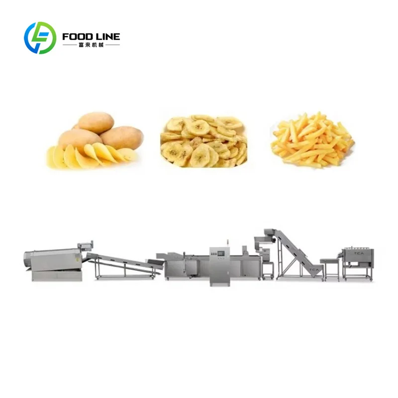 Customized 200kg/h 300kg/h Automatic half Fried Potato Plantain Chips Maker Machine Processing Line