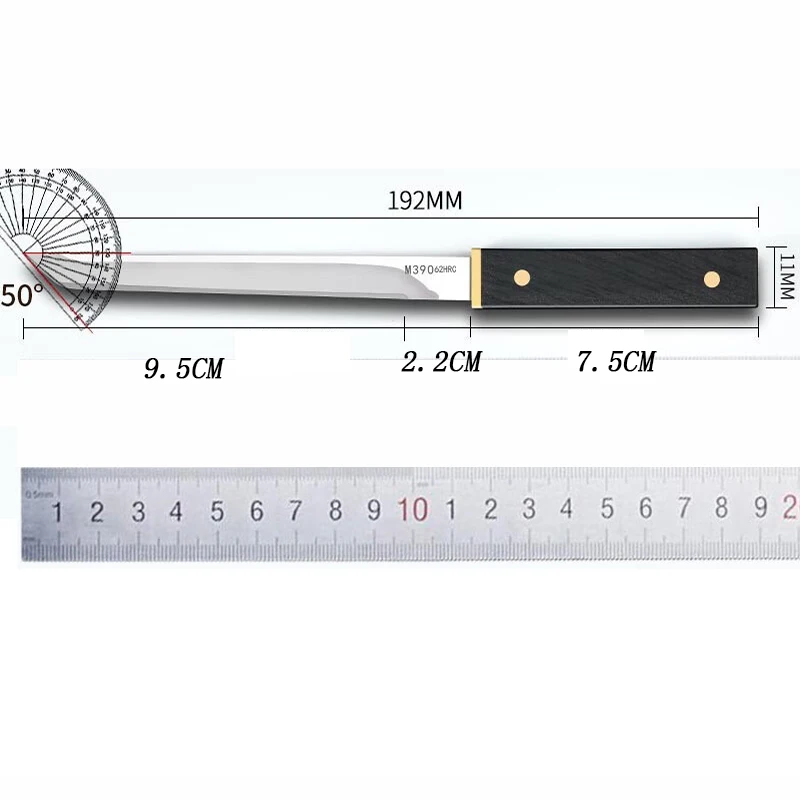 PLYS Fruit Knife Stainless Steel Home Portable Knife, M390 Multifunctional High Hardness Straight Knife Sharp