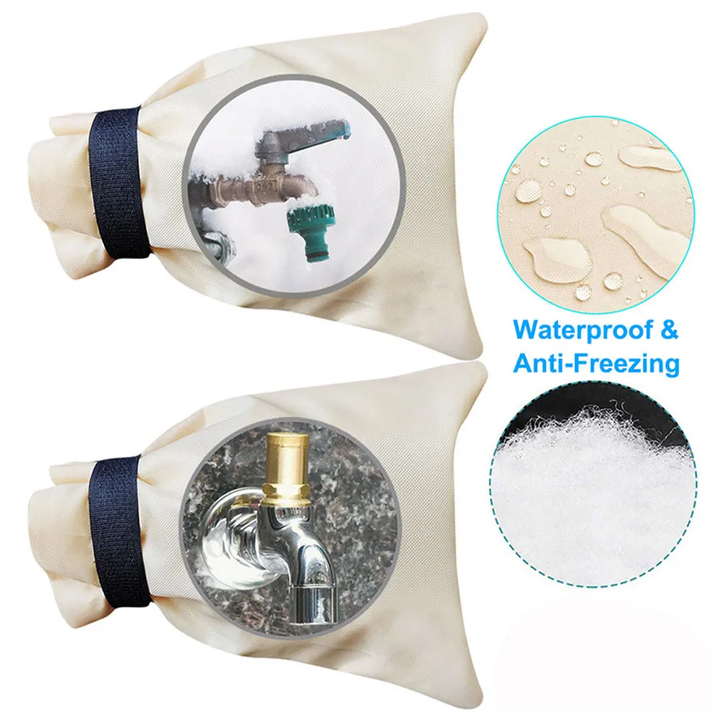 Winter Waterproof Outdoor Faucet Cover Outside Garden Faucet Freeze Protection Sock Reusable Tap Protector