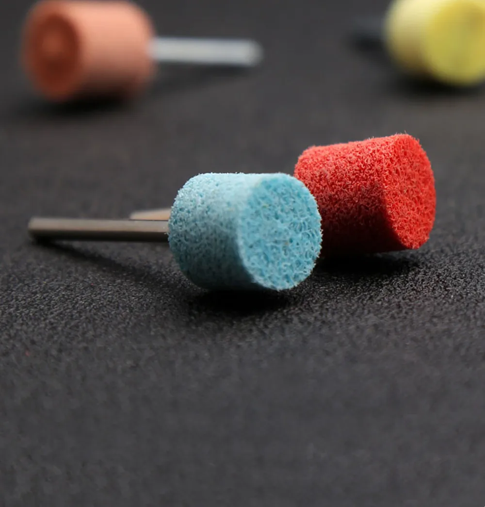 3Mm Schacht Kleur Fiber Wiel Slijpen Hoofd Nylon Slijpen Hoofd Diameter 14Mm Voor Auto Metalen Hout Plastic Grit 240 320 400-1500