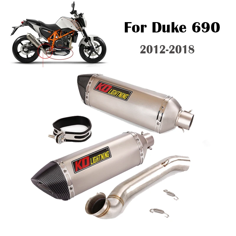 

Exhaust Link Pipe 51mm Slip On Motorcycle System Muffler Vent Tail Escape Tip Mid Connect Tube Modified For Duke 690 2012-2018