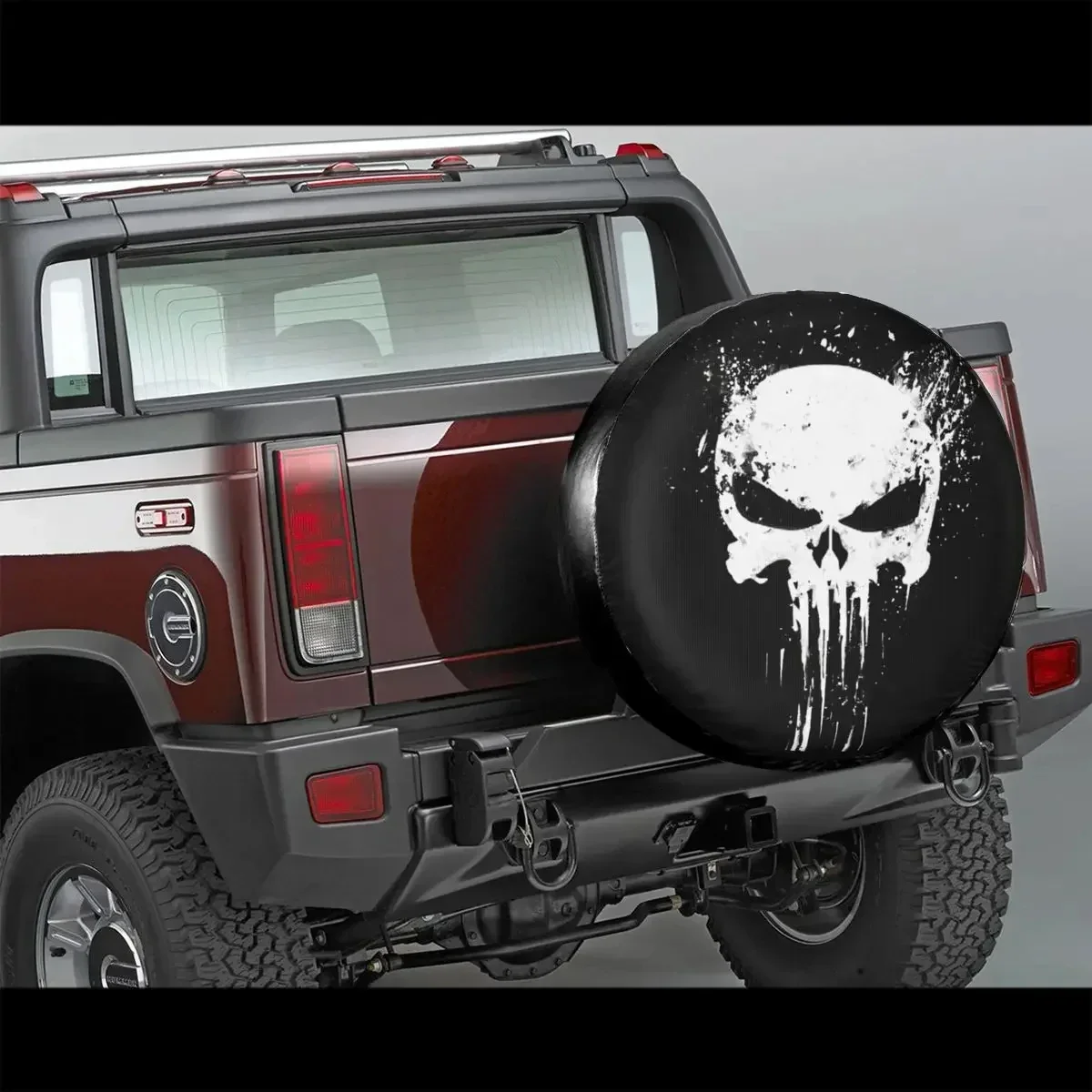 Skelet Schedel Reserveband Cover Weerbestendige Stofdichte Zware Metalen Wieldoppen Voor Jeep Pajero 14 "15" 16 "17" Inch