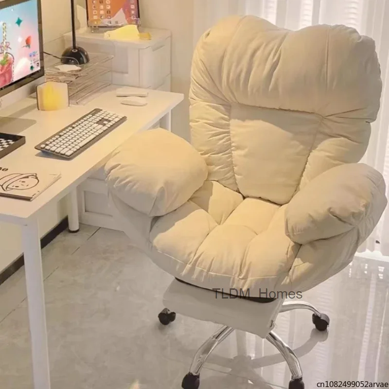 

Home Comfortable Computer Sofa Chair, Sedentary Back Desk Chair, Student Dormitory Bedroom Office Study Chair, Home Furniture