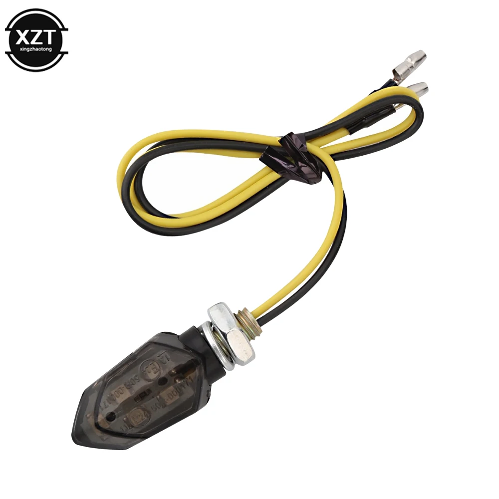 4PCS/set Mini Motorcycle Smoke Lens Turn Signal Light 5LED 12V Amber Blinker Indicator Lamp Motorcycle Universal Easy to Install image 5