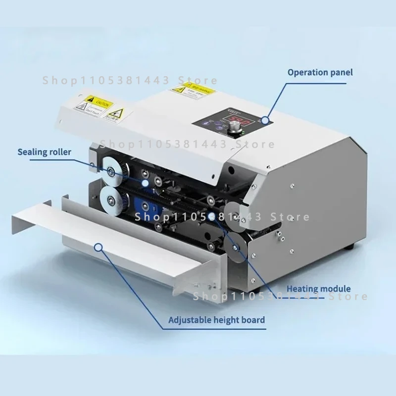 GLF-100 Fully Automatic Sealer Candy Baking Packaging Bag Heat Sealing Machine Small Household Snack Food Plastic Bag Quick Seal