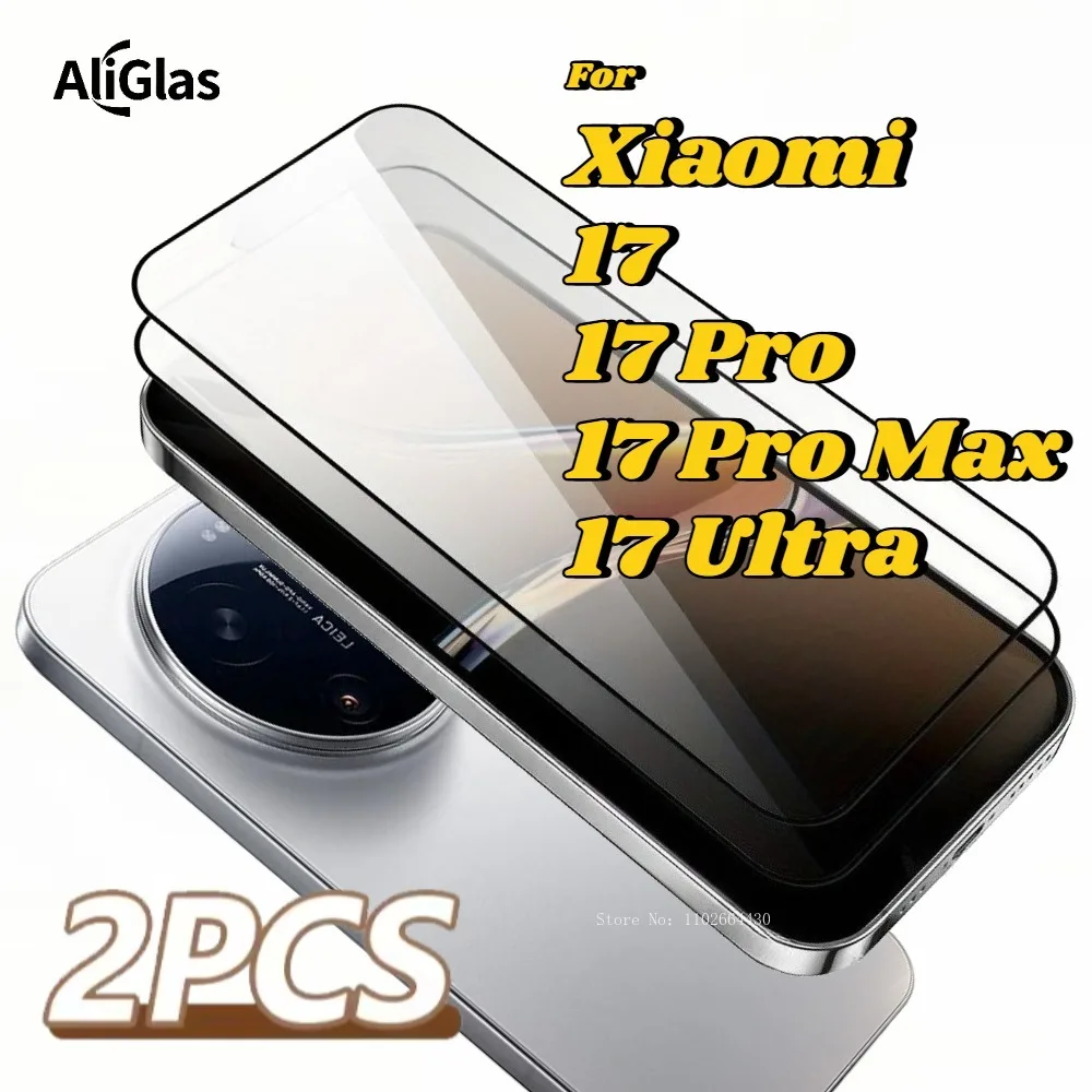 

2 шт. в упаковке, черная защитная пленка из закаленного стекла для Xiaomi 17 Pro Max, глянцевая защитная пленка HD для серии XioamI 17 Ultra 17 Pro