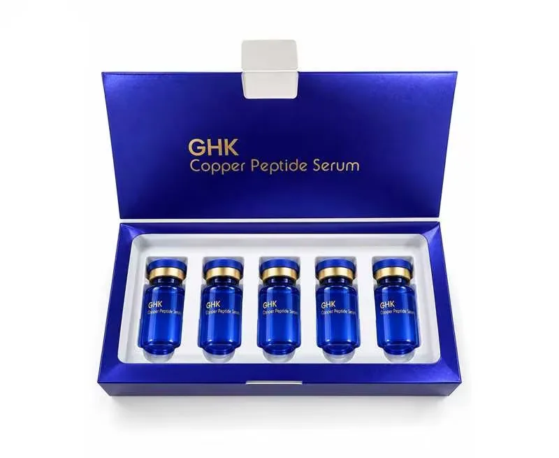 GHK-Cu Copper Peptide Serum Ampoule Set Facial Essence Moisturizing Brightening Skin Repair Barrier Reduce Fine Lines Skin Care