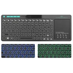 Rii K18S Mini Bluetooth Wireless 2-LED Color Backlit Multimedia Keyboard Mouse Rechargable Keyboard For Android TV Box /PC