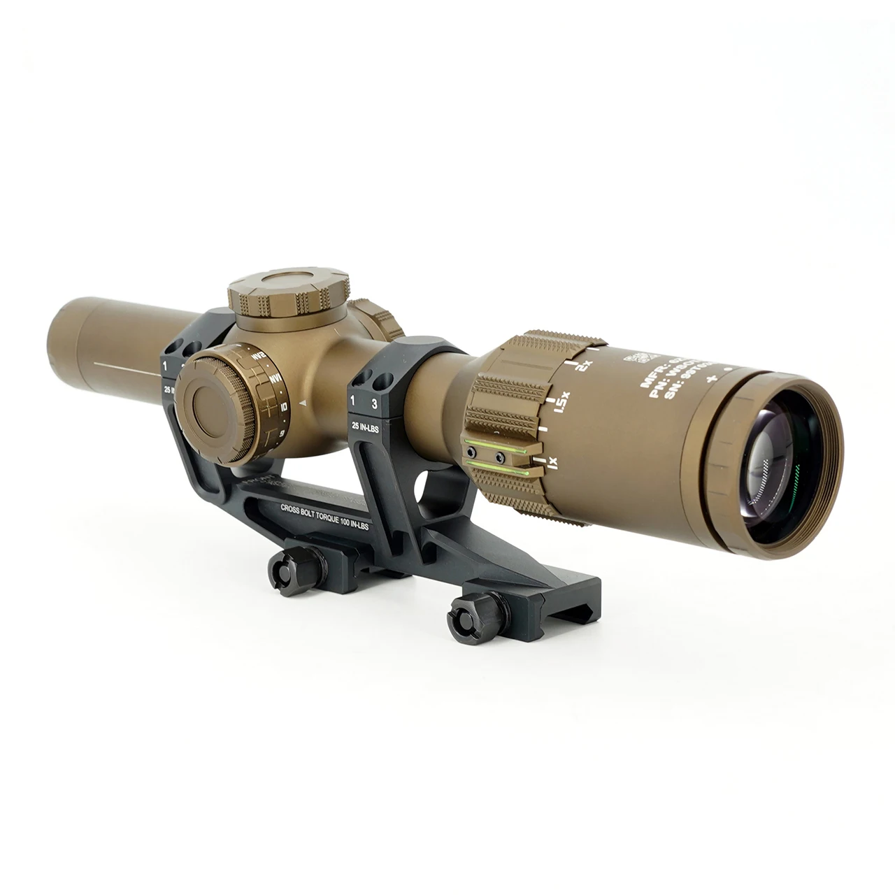 EvolutionGear TANGO6T SCOPE DVO 1-6X24mm FFP Illuminated LPVO With GE Mount Tango 6T Combo With Original Mil Spec Markings