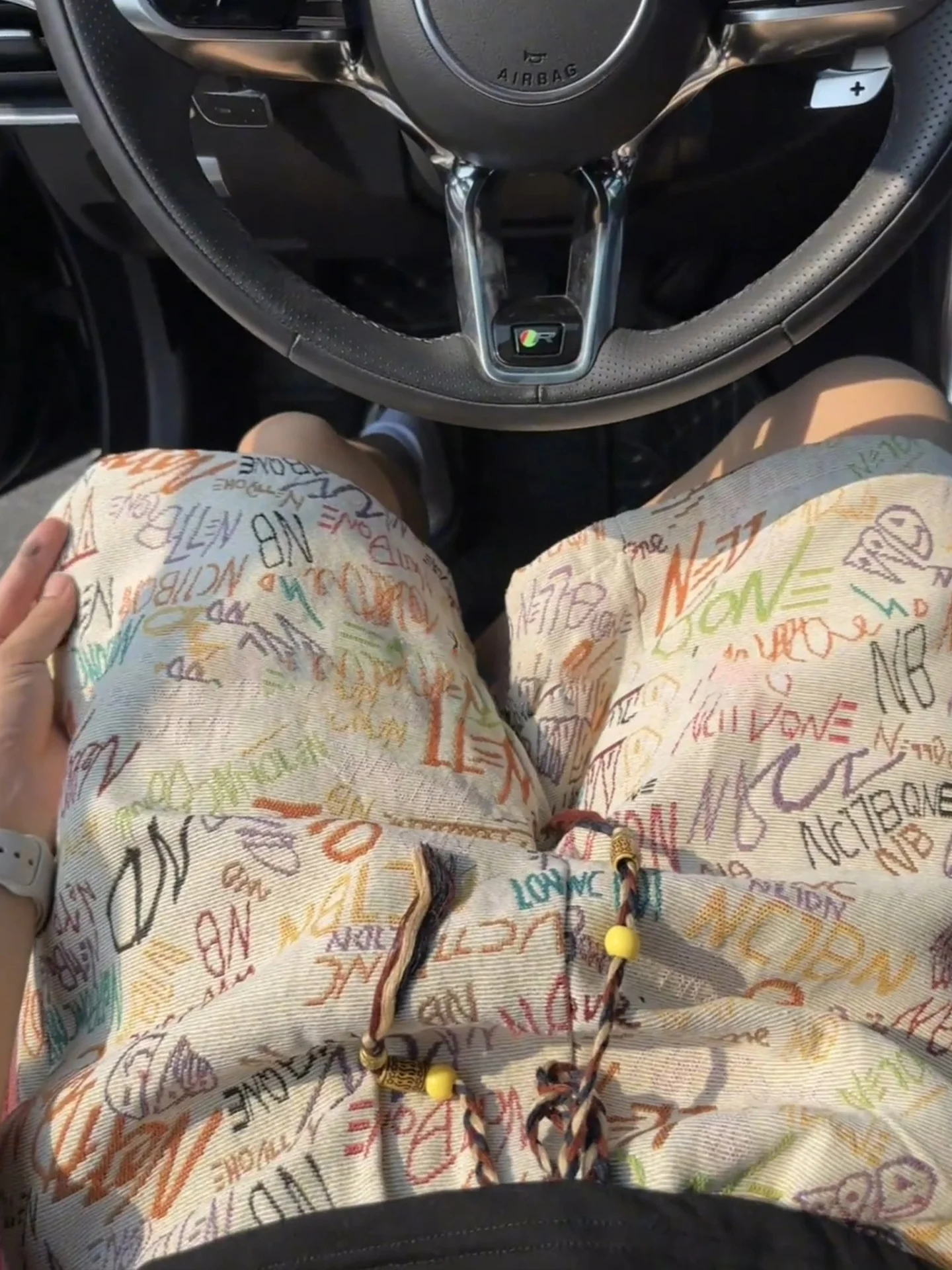 

Hawaiian fiti Men's orts Summer American High Street Hip Hop Five-Quarter Casual Beach Pants Loose Fit Low Waist