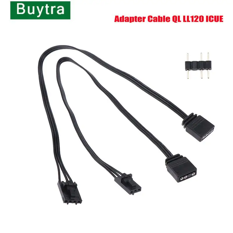 1PC Adapter Cable For Corsair RGB To Standard ARGB 4Pin 3Pin Adapter Connector Pirate Ship Controller Adapter Line QL LL120 ICUE