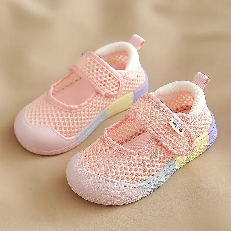 Summer Baby Girls Casual Shoes Infant Toddler Shoes Comfortable Kindergarten Kids Shoes Breathable Mesh Children Sneakers