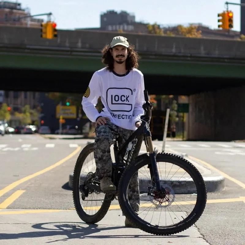 

Motorcycle Downhill Sweatshirt Printed LOCK Long Sleeved Breathable Mountain Bike Off-road Cycling Quick Drying Suit