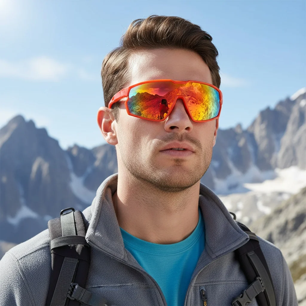 Schutzbrille mit großem Rahmen für Sommer-Sonnenschutz, Anti-Wind- und Sandsport für Damen im Freien, Marathon, Rennradbrille 2405