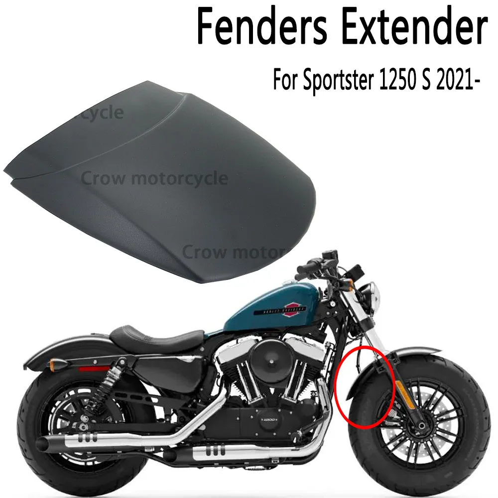 

Motorcycle Accessories Front Mudguard Fender Extender Extension For Sportster 1250 S RH1250 2021 2022