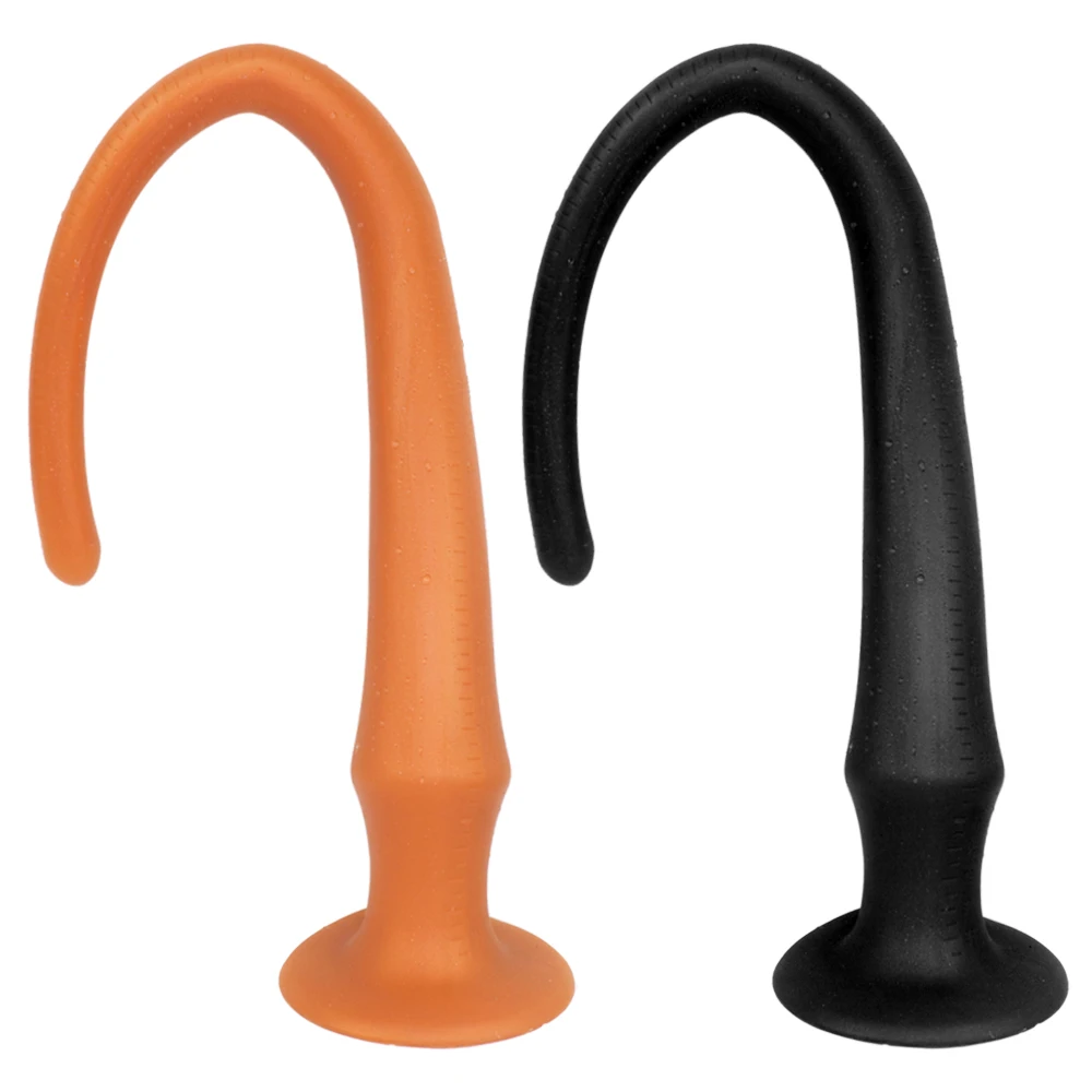 Four Sizes Super Long Smooth Soft Rear Silicone Anal Butt Plugs With Clear Scale Markings Great Asshole Spreader Adult Sex Toys