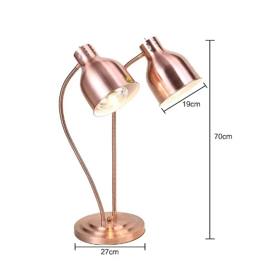 

Food Heat Preservation Lamp Buffet Catering Barbecue Lamp Double-headed Marble Heat Preservation Table Food Heating Lamp