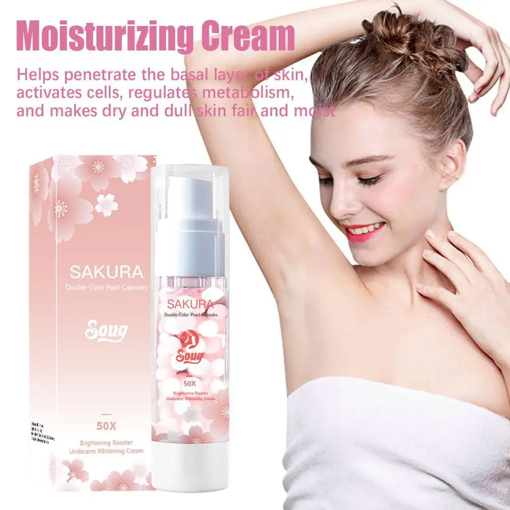 

Gluta Brightening Pearl Capsules Underarm Underarm Brightening Booster Cream Whitening Cosros Cream for women Care