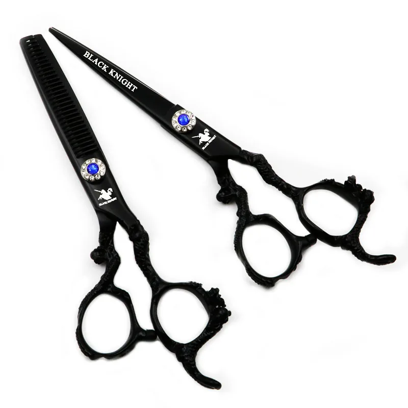 

6 Inch Professional Pet Scissors Dog Grooming Cutting/Thinning Shears Kit for Animals Japan440C Black Styles Dragon-shaped Hand