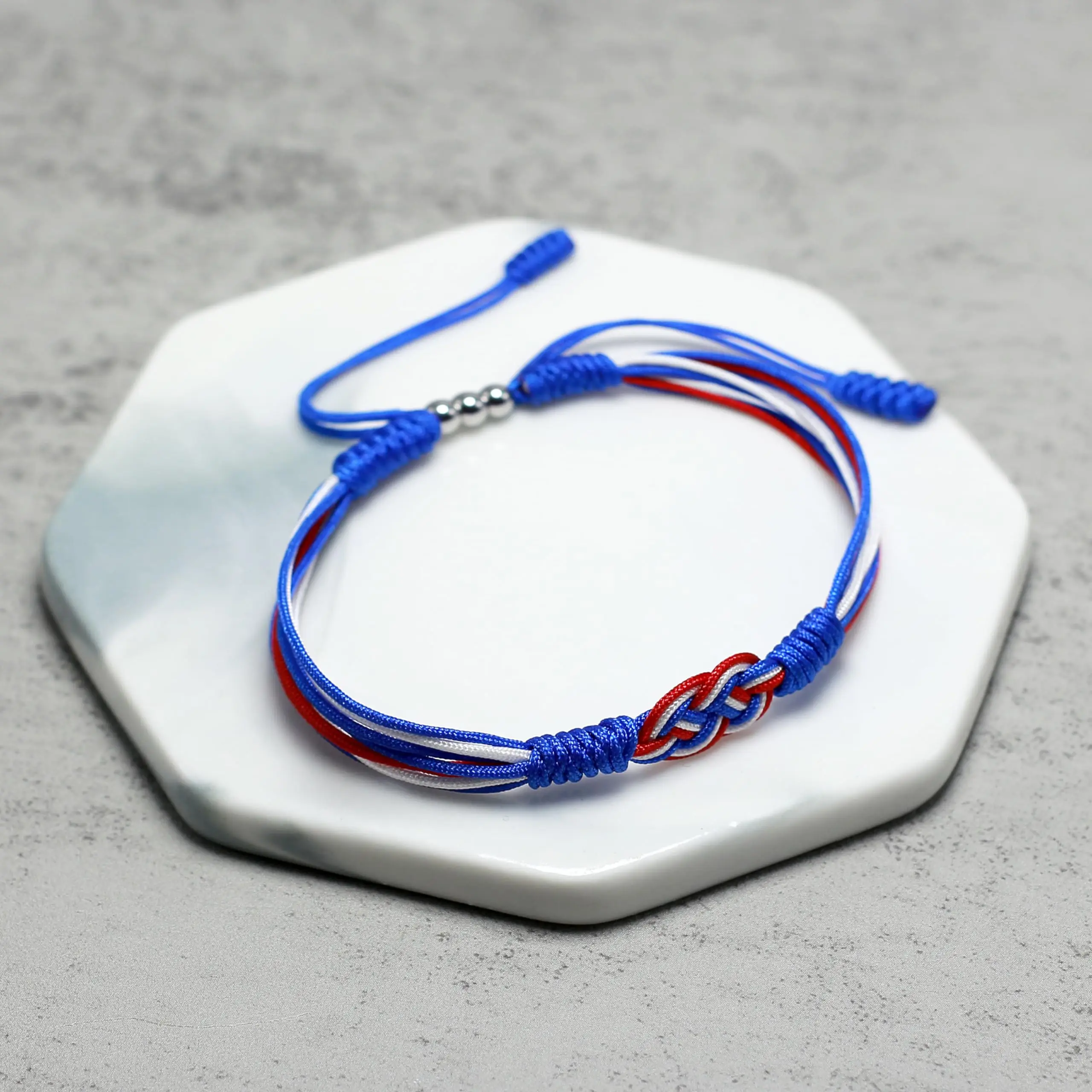 Pulseira de bandeira do país com cordão de surfista - Proteção da sorte da amizade para sempre unissex