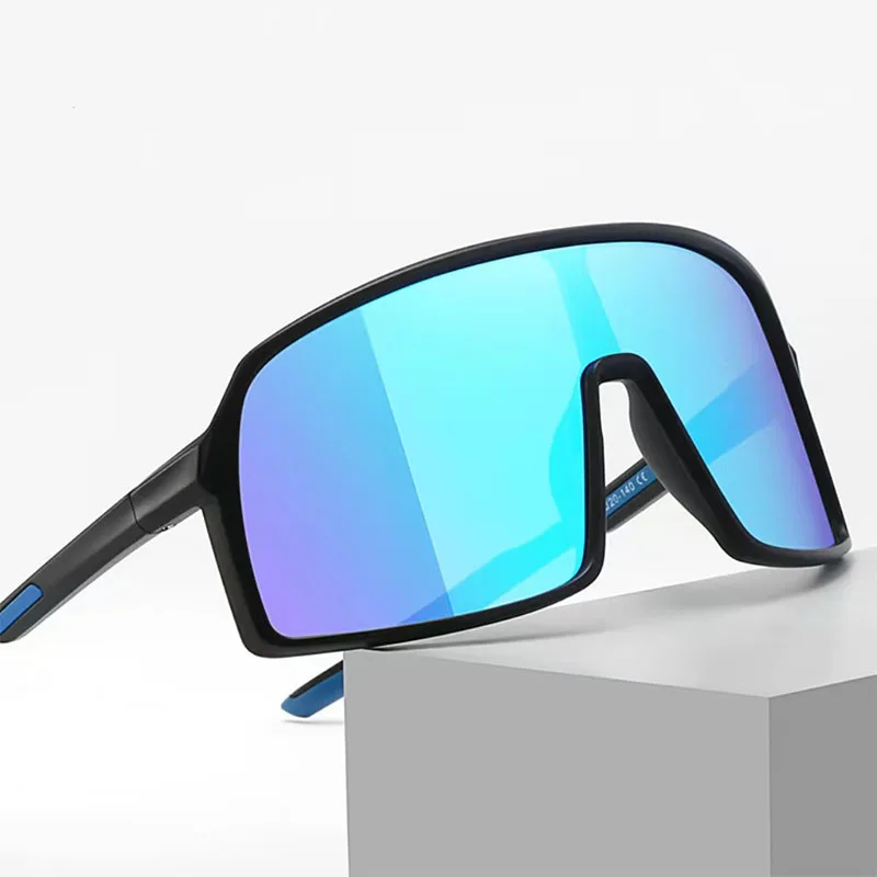 New Men\'s Polarized Sunglasses Men\'s Large Frame Joined Body Square Sun Glasses Outdoor Sports And Cycling Fashion Eyewear UV400
