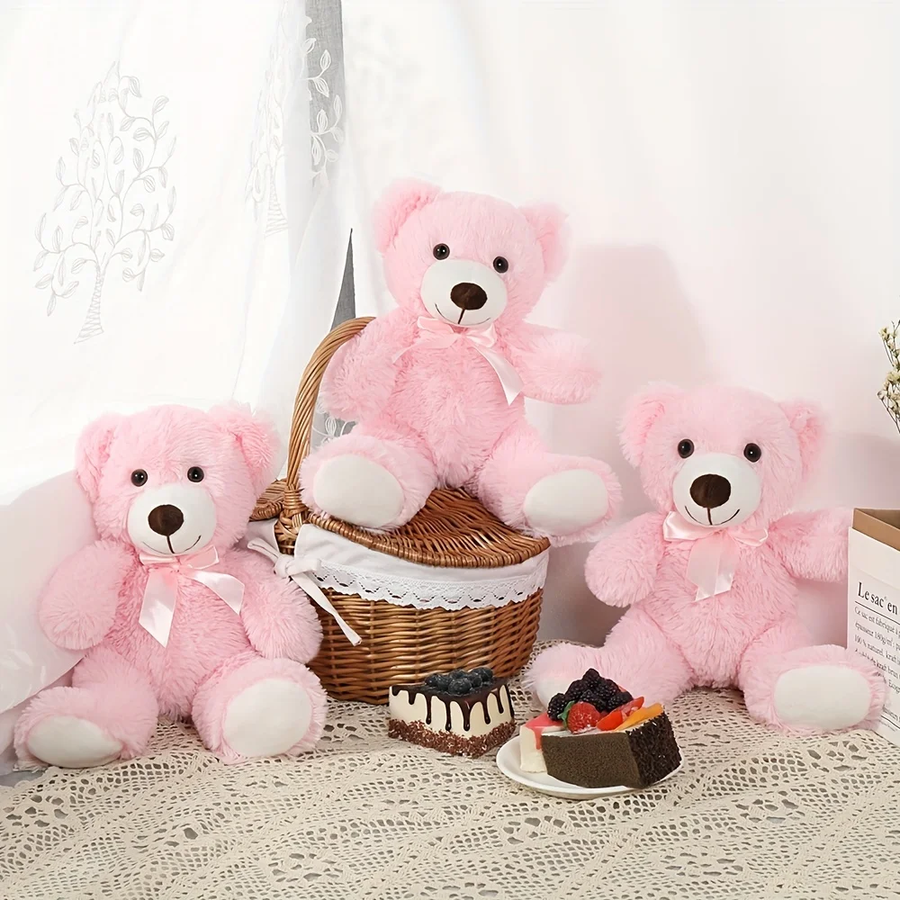 3 Packs Teddy Bears Bulk Stuffed Animals, Cute Small Teddy Bear Plush Toys, Little Stuffed Bear For Kids