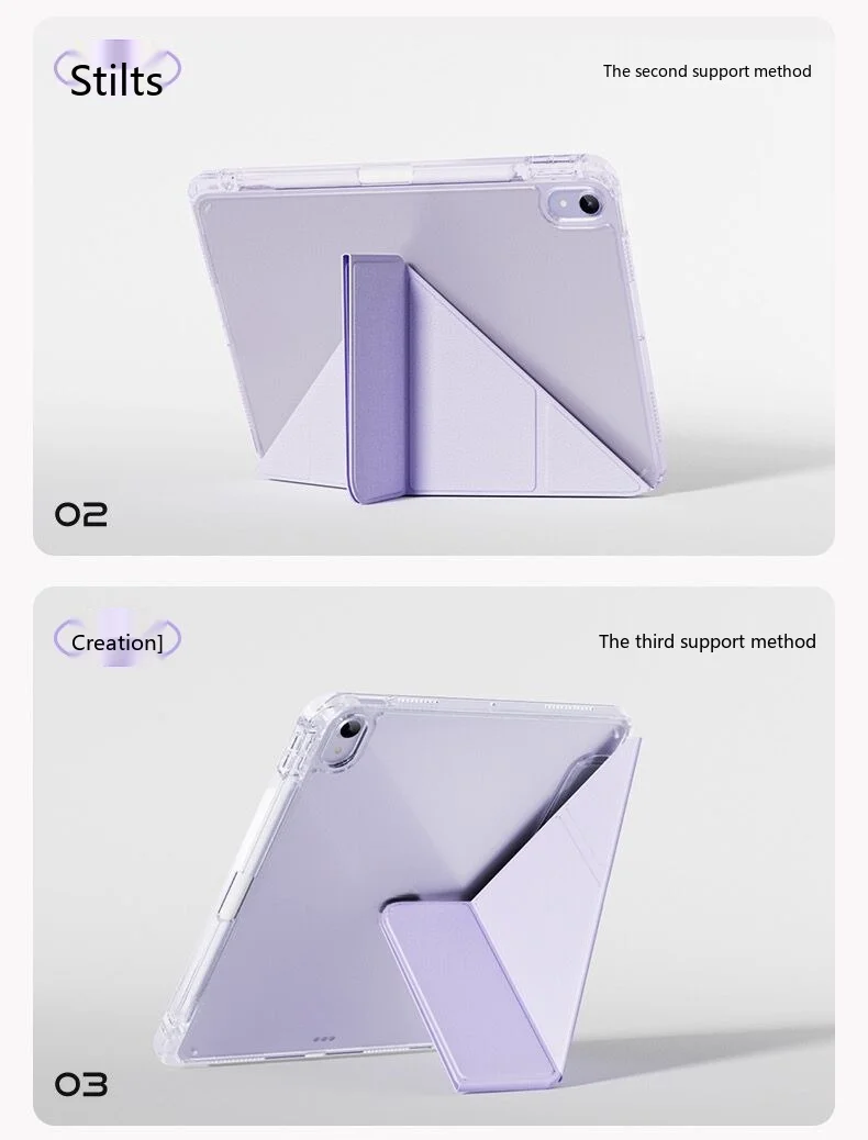 Für iPad 12 11 10,9 10,2 9,7 Zoll Acryl 3+Y Magnetische Bildschirmsperre Stoßfeste Schlaf-Wach-Hülle – Detail 3