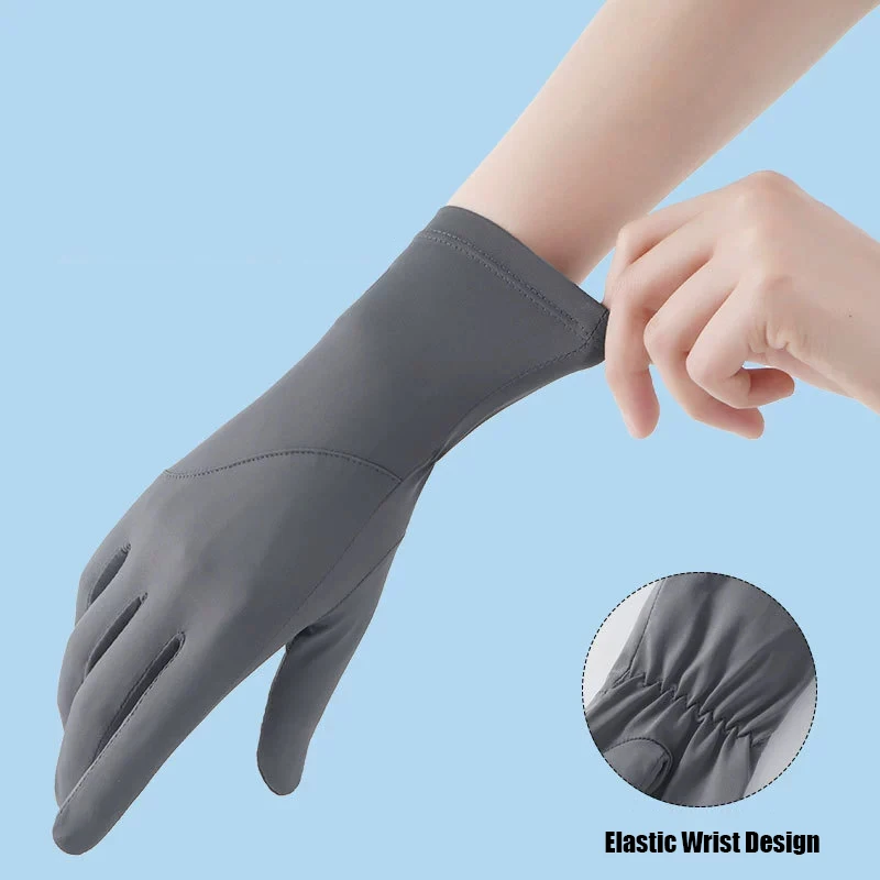 Women Summer Sun Protection Gloves Touchscreen Breathable Non-Slip Driving Gloves Sunscreen Hand Covers For  Outdoor Shop