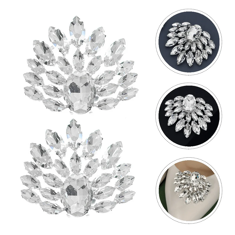 1 Pair Rhinestone Shoe Buckle Clips High-Quality Shiny Decorative For Women Wedding Bride Banquet Dress High Heel Sandal Boot