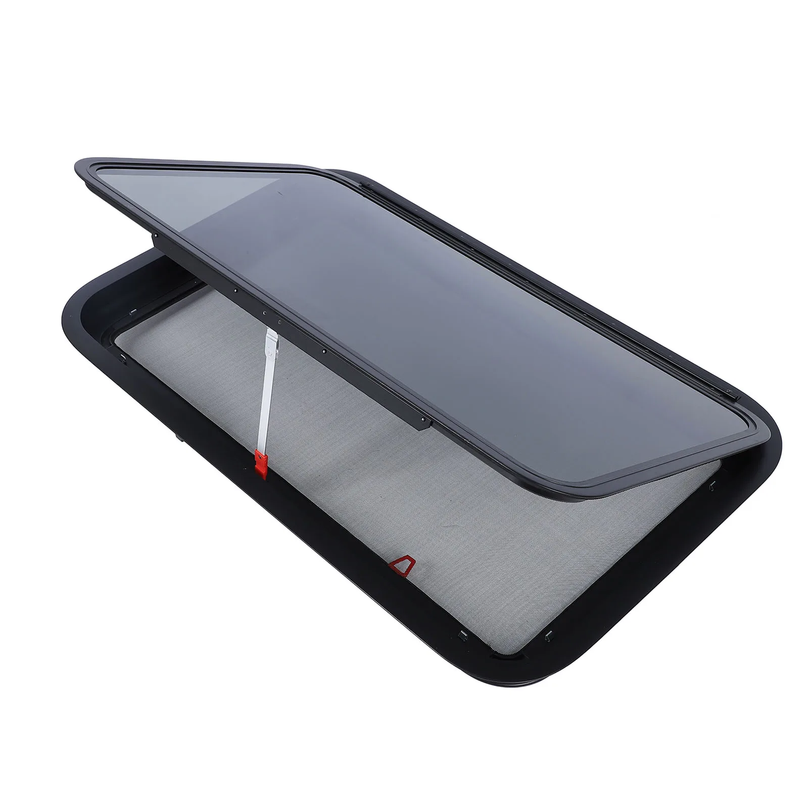 Janela de emergência com suporte e anel de montagem, vidro temperado, janela de saída, trailer campista, 914x559mm