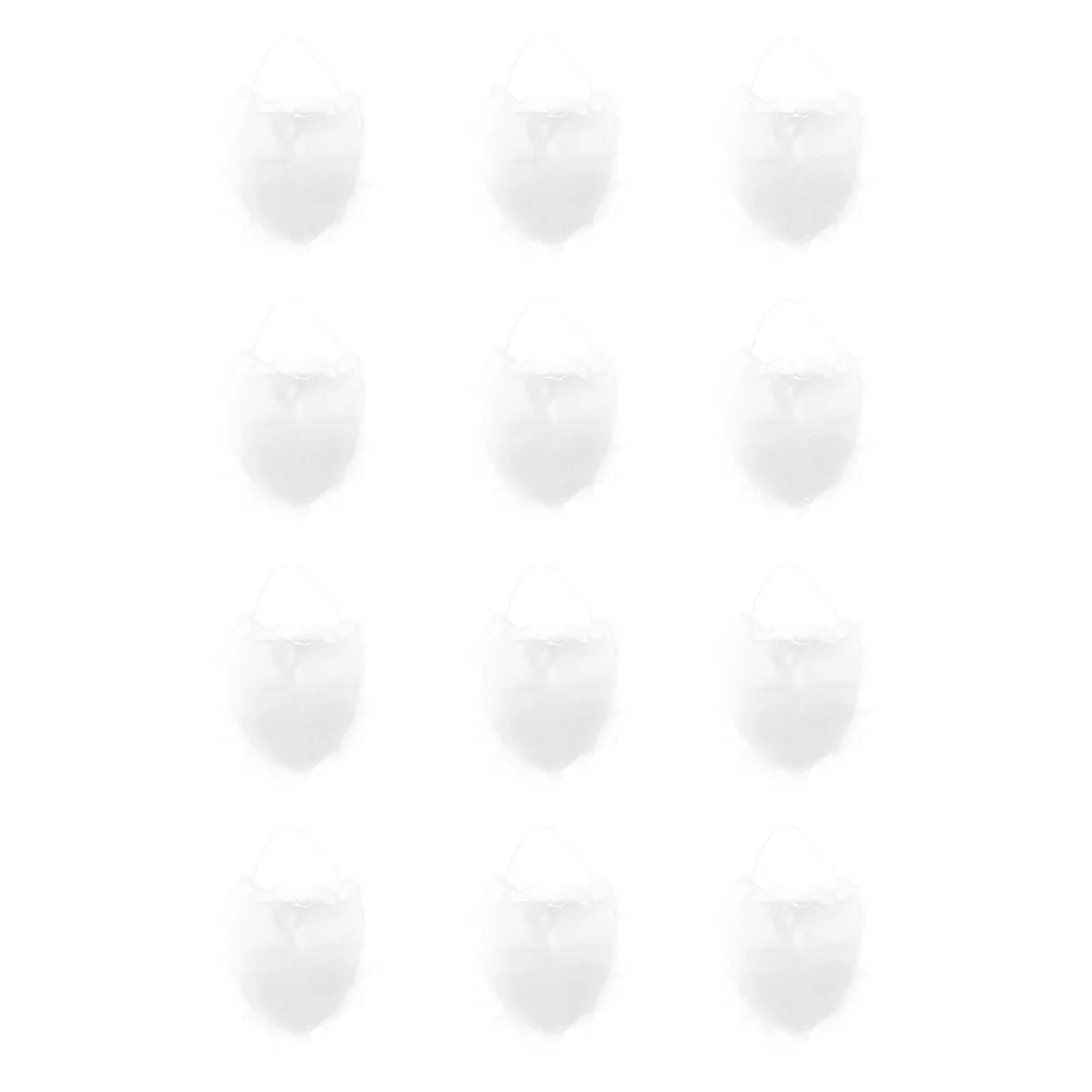 

12pcs Fake Beard For Christmas Party Props Facial Hair Santa Mustaches Festival Role Play Supplies Lifelike Costume Accessories