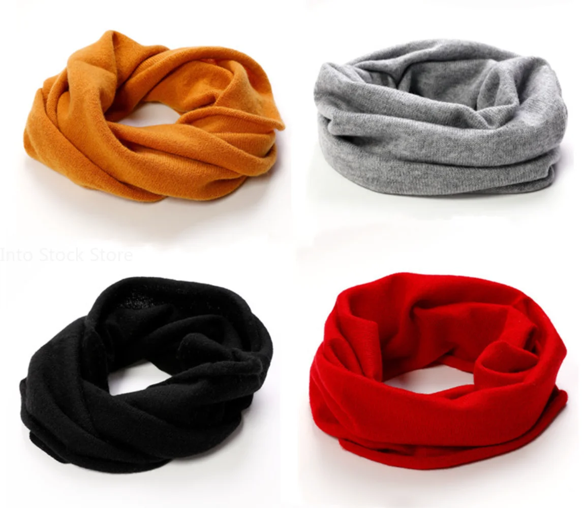 Women Tube Scarf Wool Cashmere Lightweight Neck Ring Warmer Angora Rabbit Hair Cowl Collar Loop Female Soft Knitting Accessories