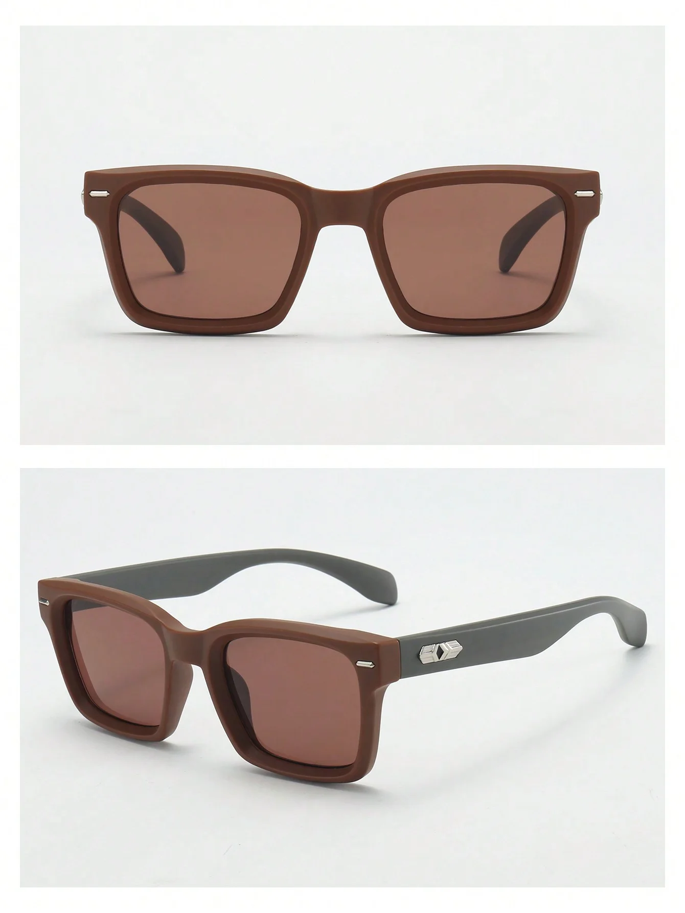 Set Herren-Retro-Brillen mit quadratischem Rahmen, hochwertige modische Trendbrillen – Detail 8